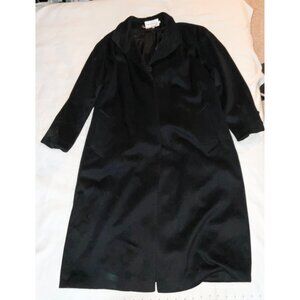 Casual Corner Women Wool blend  long black Coat SZ14 bust58in